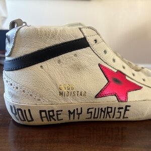 Golden Goose Mid Star “You Are My Sunrise” Women’s Sneakers Size 37